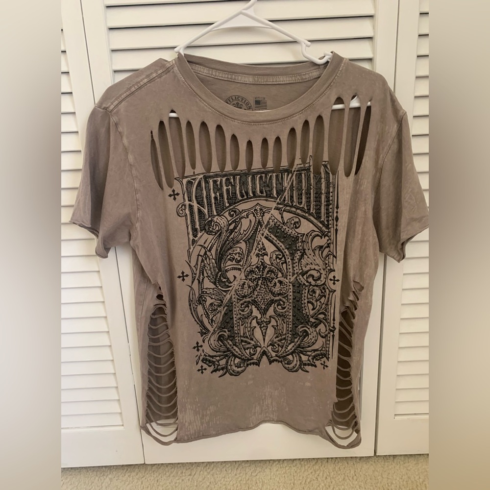 Affliction womens t-shirt, size m